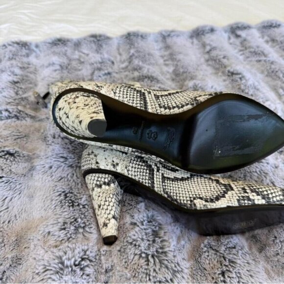 Longchamp Snakeskin Print Leather Boots - Picture 3 of 5